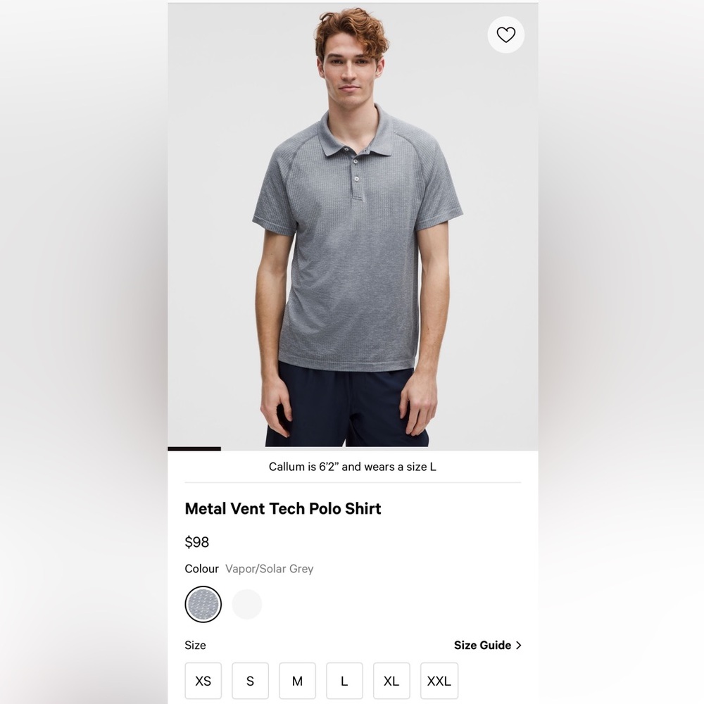 Lululemon Metal Vent Tech Polo